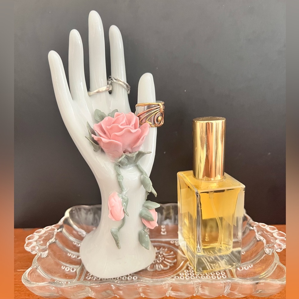 Vintage Porcelain Hand with Pink Roses
